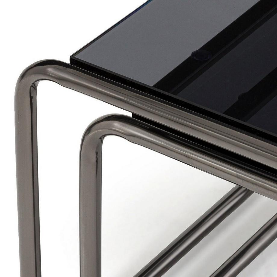 La Redoute Intérieurs Lot de 2 tables basses en verre trempé  