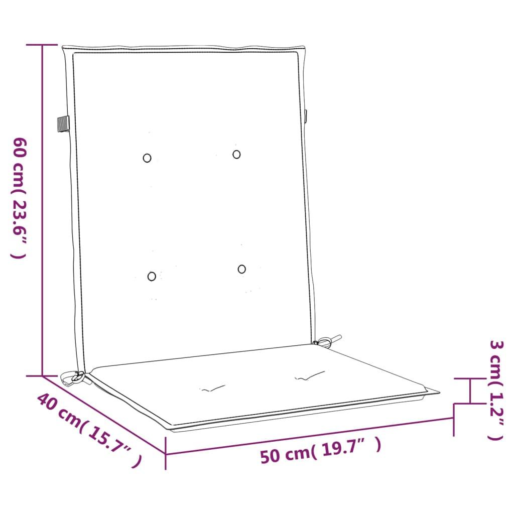 VidaXL Gartenstuhlauflagen 6 Stk. 100x50x3 cm  