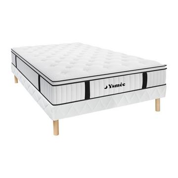 Ensemble Sommier + Matelas ressorts ensachés surmatelas intégré AMERICAN DREAM de DREAMEA