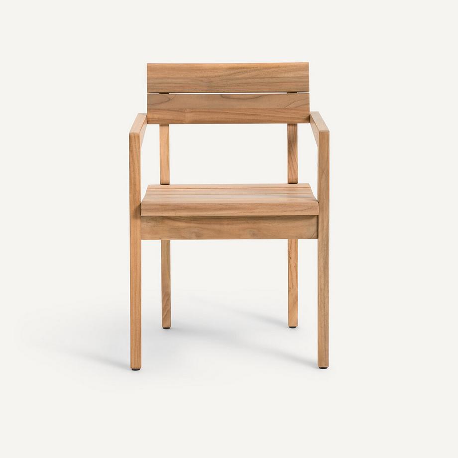 AM.PM Fauteuil de table de jardin en teck massif  