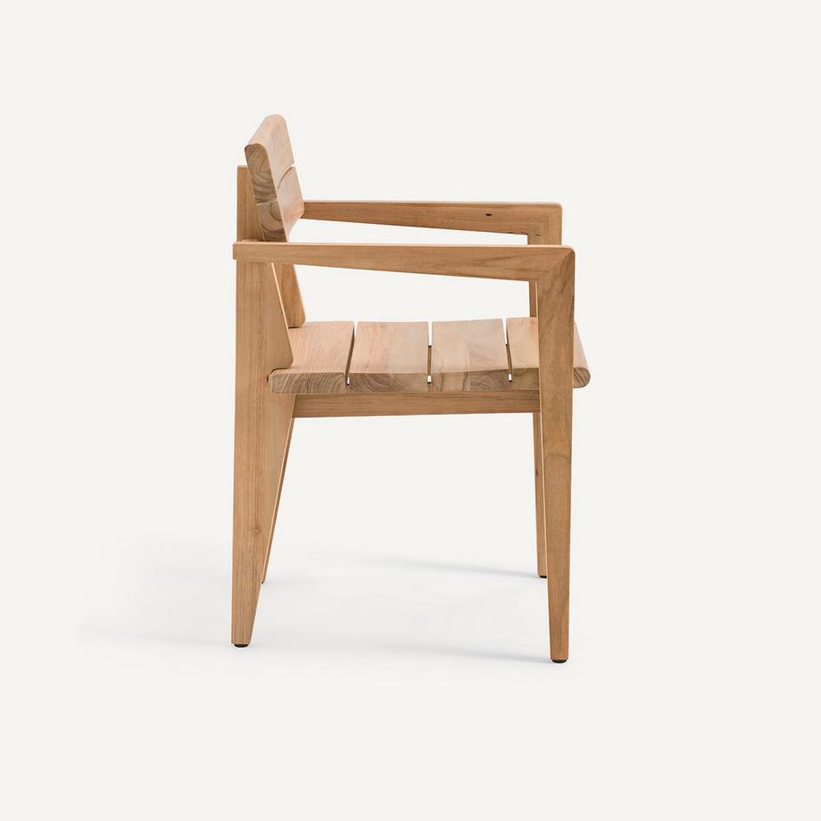 AM.PM Fauteuil de table de jardin en teck massif  