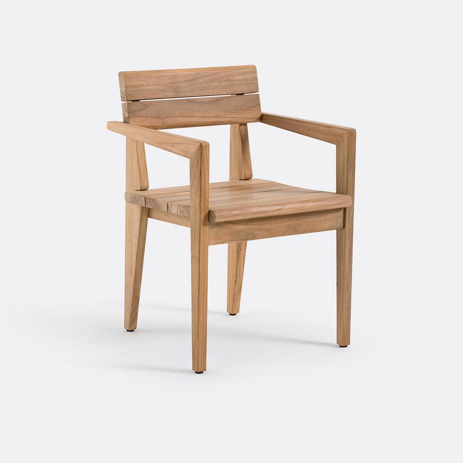 Fauteuil de table de jardin en teck massif
