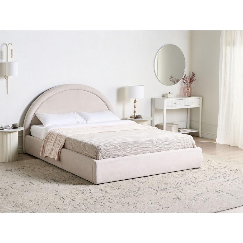 Beliani Letto contenitore en Tessuto Moderno MOUZON  