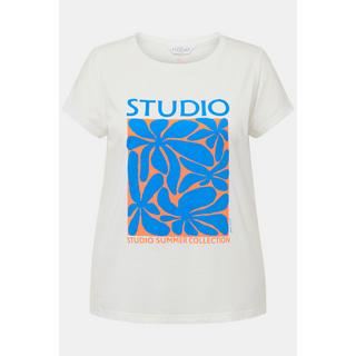 Studio Untold  T-Shirt, Classic Shape, Floral-Print, Rundhals, Halbarm 