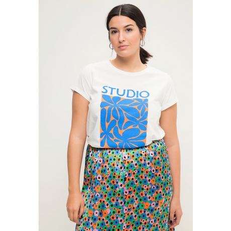 Studio Untold  T-Shirt, Classic Shape, Floral-Print, Rundhals, Halbarm 