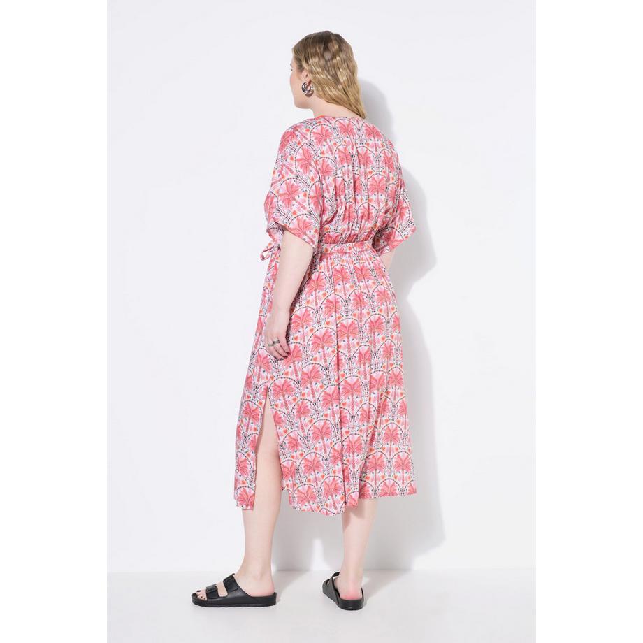 Studio Untold Robe Kaftan Coupe Évasée Longueur Midi Ceinture à Nouer  