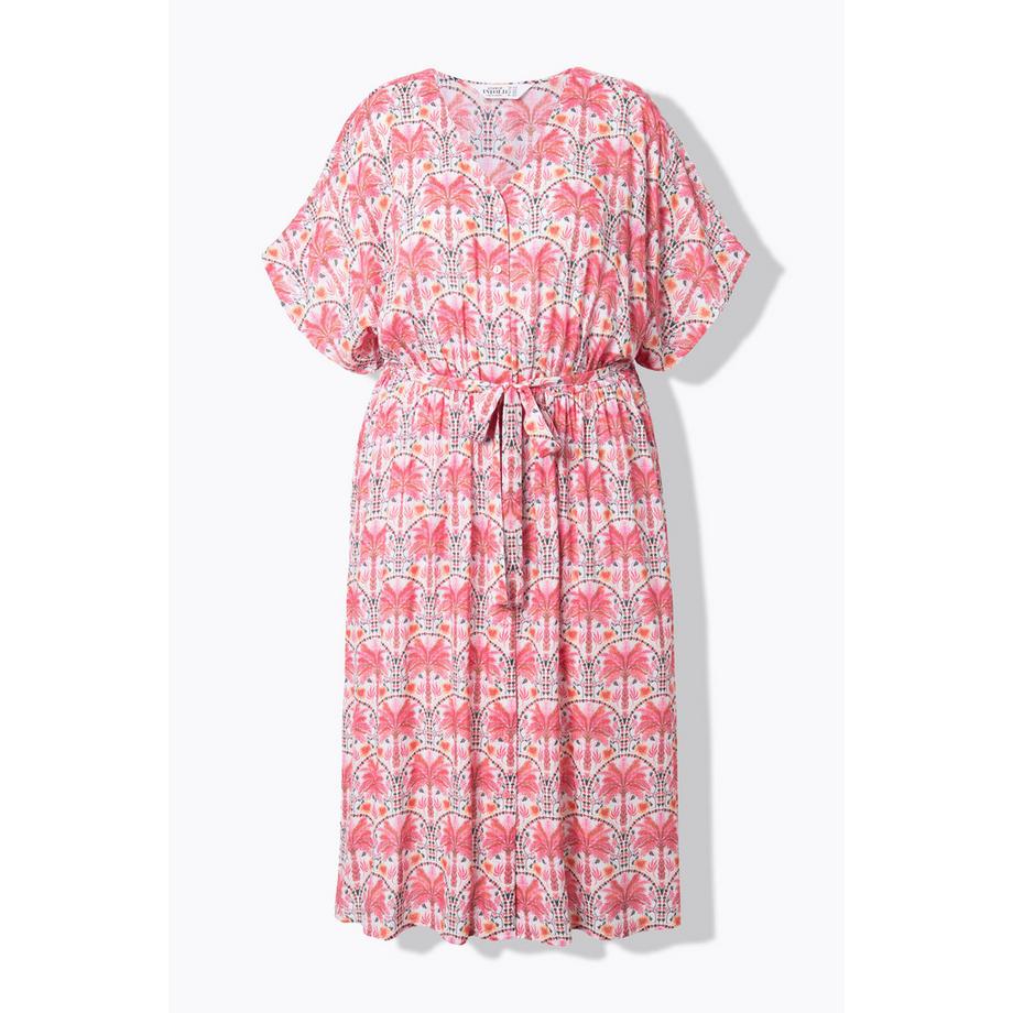 Studio Untold Robe Kaftan Coupe Évasée Longueur Midi Ceinture à Nouer  