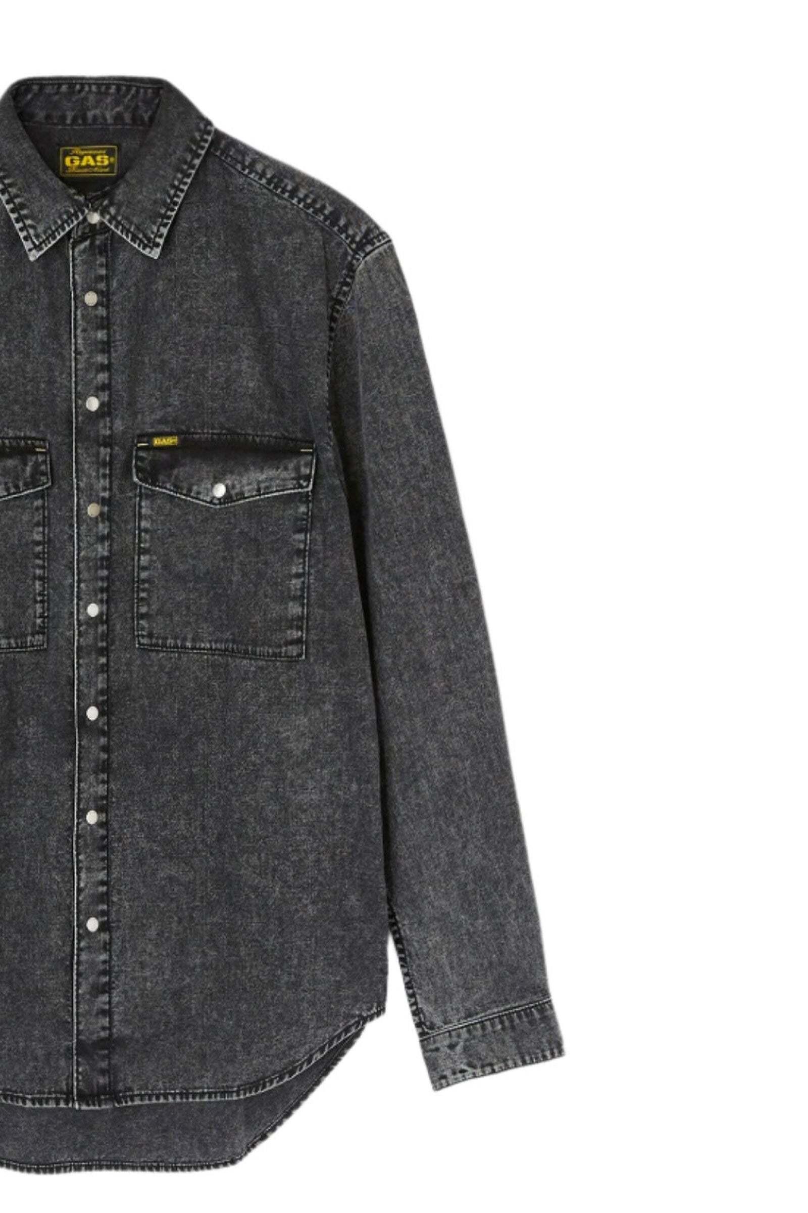 Gas Daddy Shirt Black Med Used Camicia di jeans  