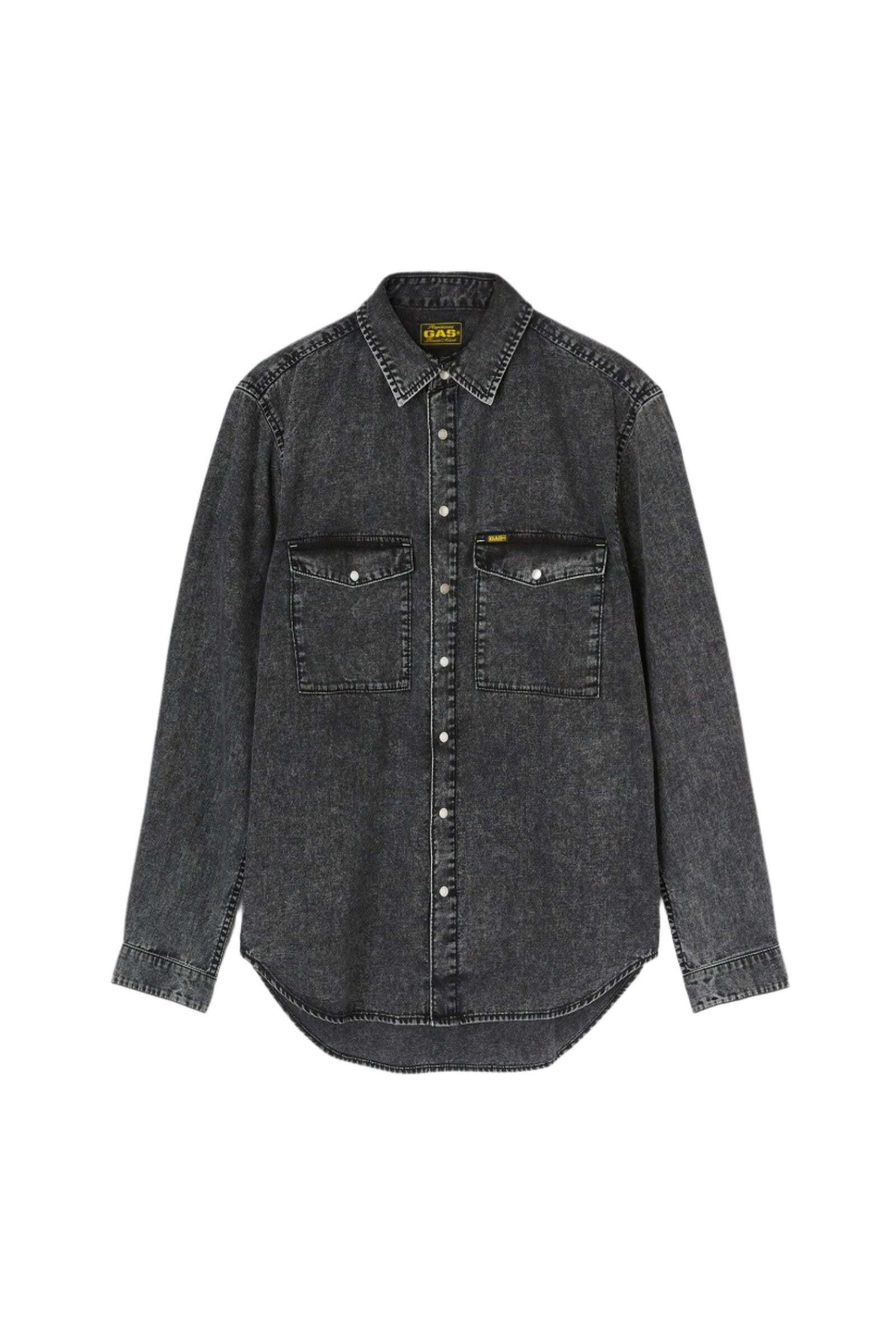 Gas Daddy Shirt Black Med Used Camicia di jeans  