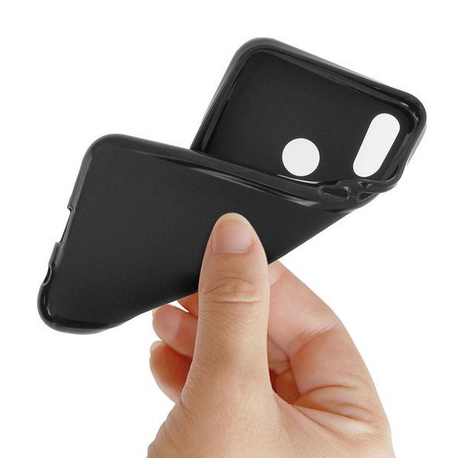 Avizar  Coque silicone gel Noir Huawei P20 Lite 