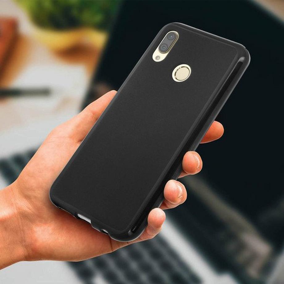 Avizar  Coque silicone gel Noir Huawei P20 Lite 