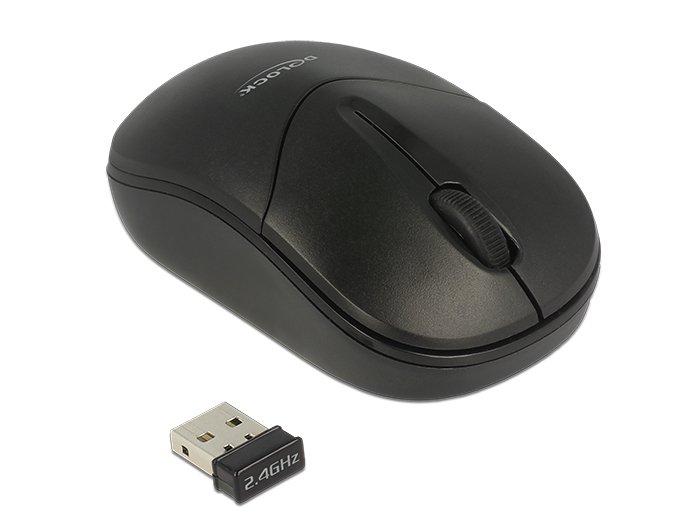 DeLock  12494 Maus Beidhändig RF Wireless Optisch 1000 DPI 