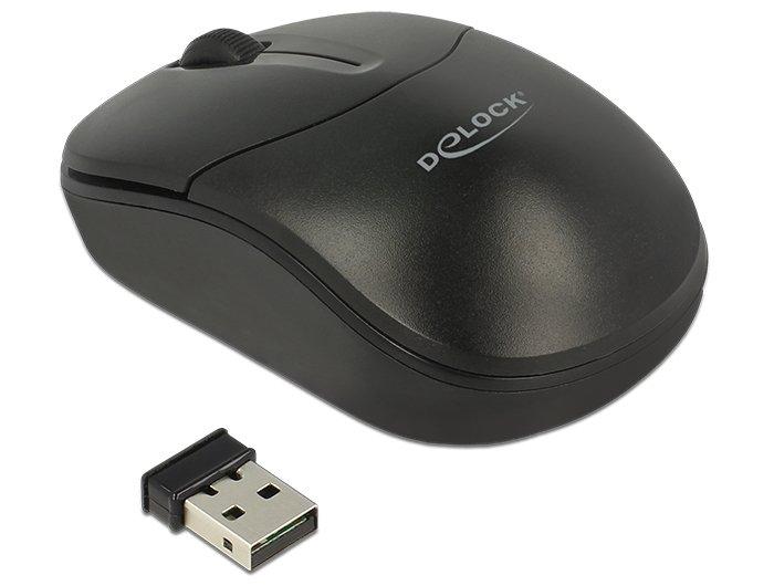 DeLock  12494 souris Ambidextre RF sans fil Optique 1000 DPI 