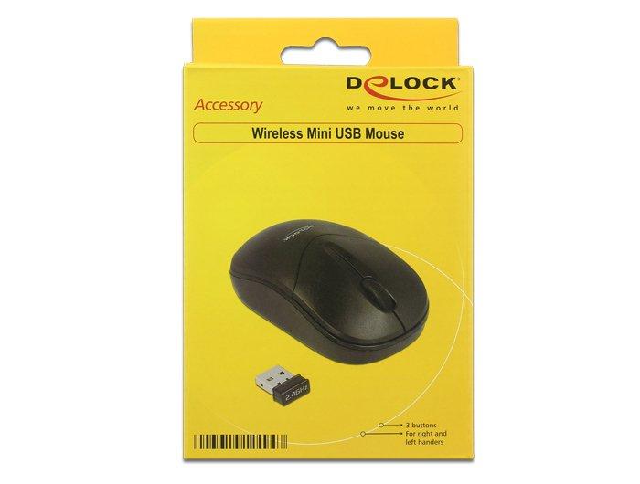 DeLock  12494 souris Ambidextre RF sans fil Optique 1000 DPI 