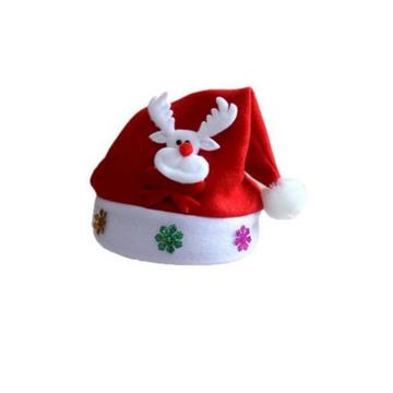 Cappello da Babbo Natale con motivo lampeggiante - Rudolph la renna dal naso rosso