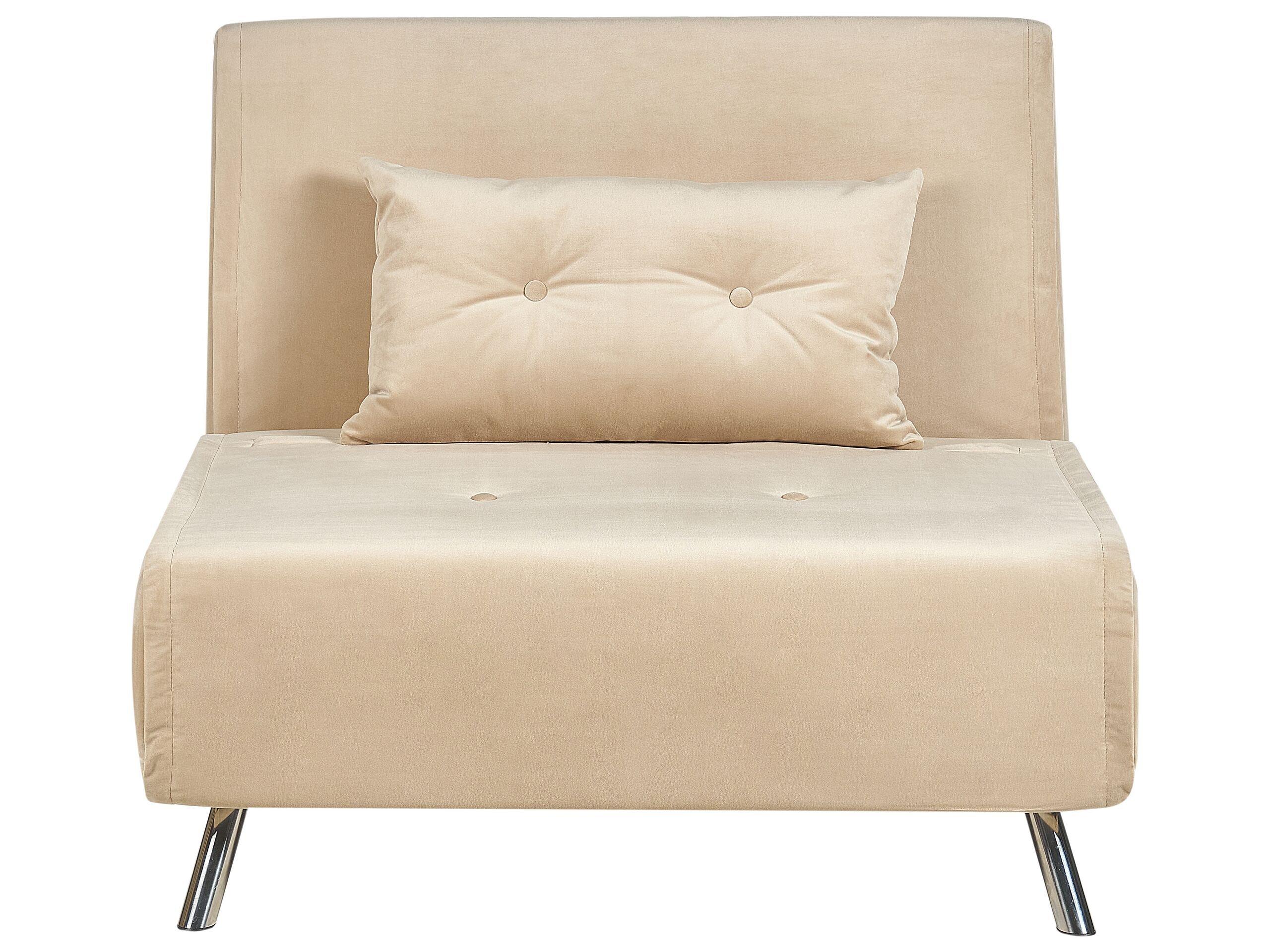 Beliani Schlafsofa aus Samtstoff Modern FARRIS  