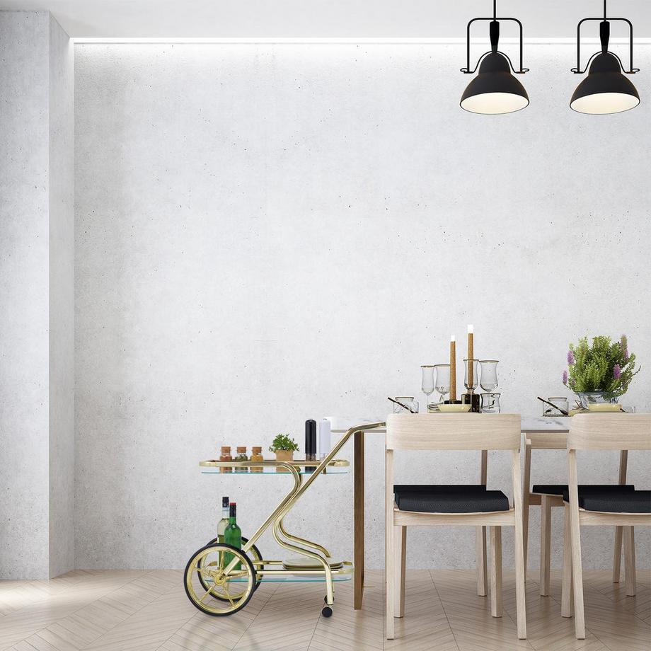 B2X Servierwagen Messing und Glas  