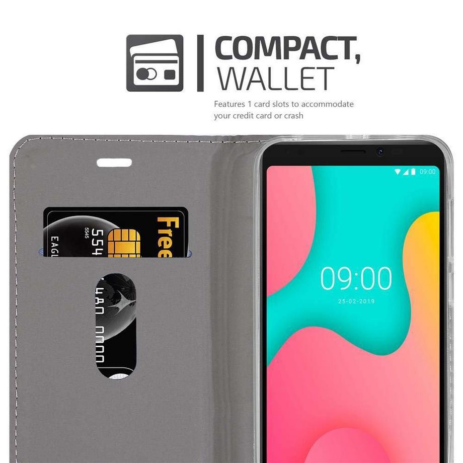 Cadorabo  Housse compatible avec WIKO Y60 - Coque de protection avec fermeture magnétique, fonction de support et compartiment pour carte 