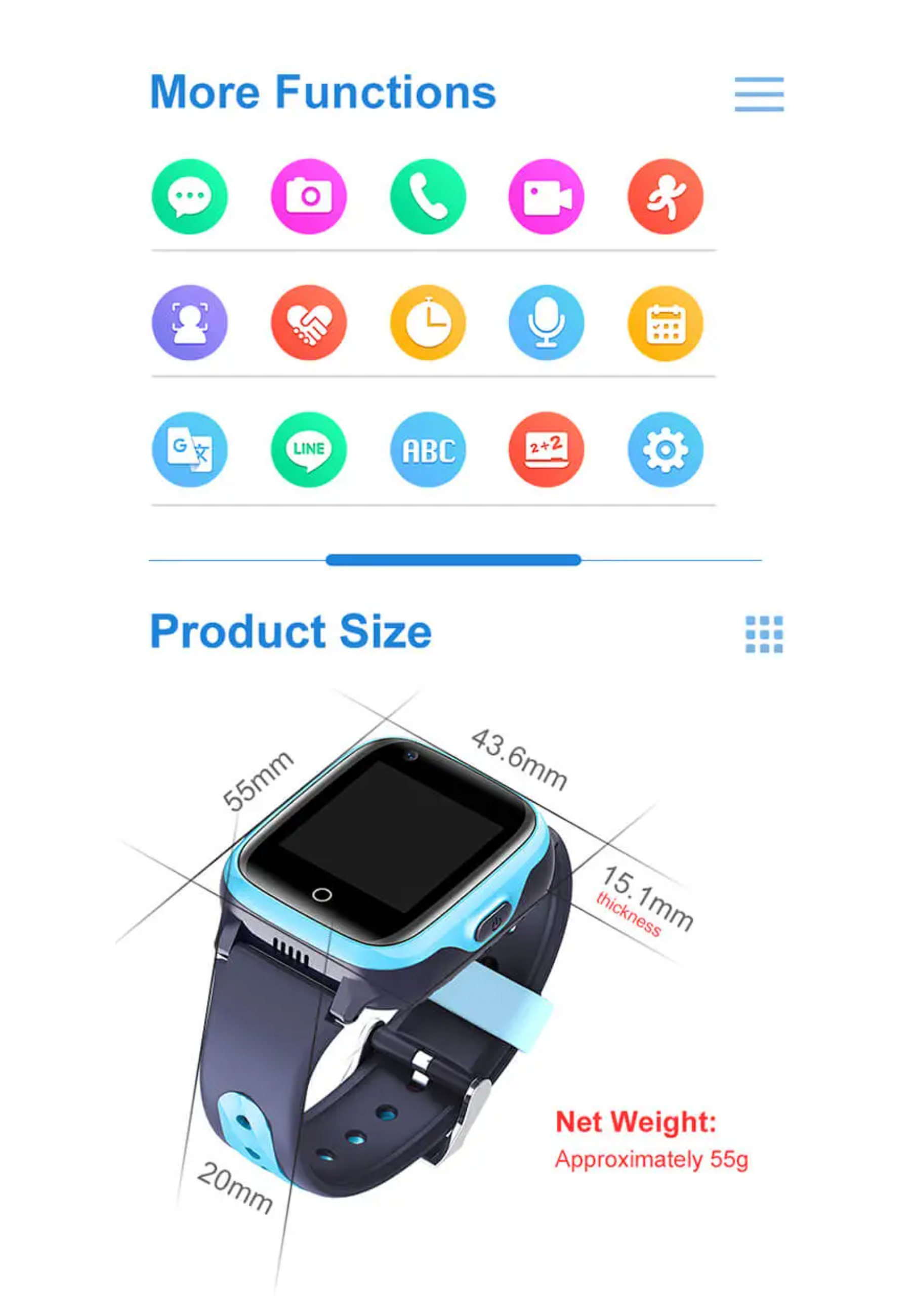 Valdus  Montre intelligente pour enfants D31 Valdus 