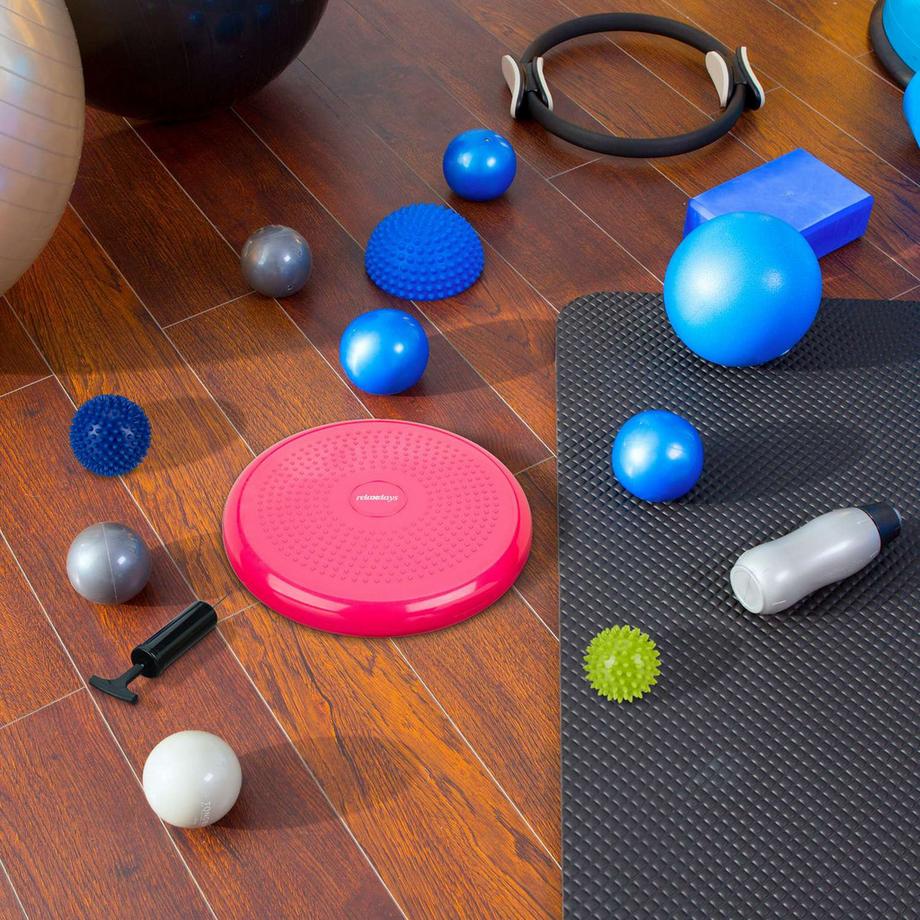 B2X  Coussin d'équilibre avec 2 balles de massage 