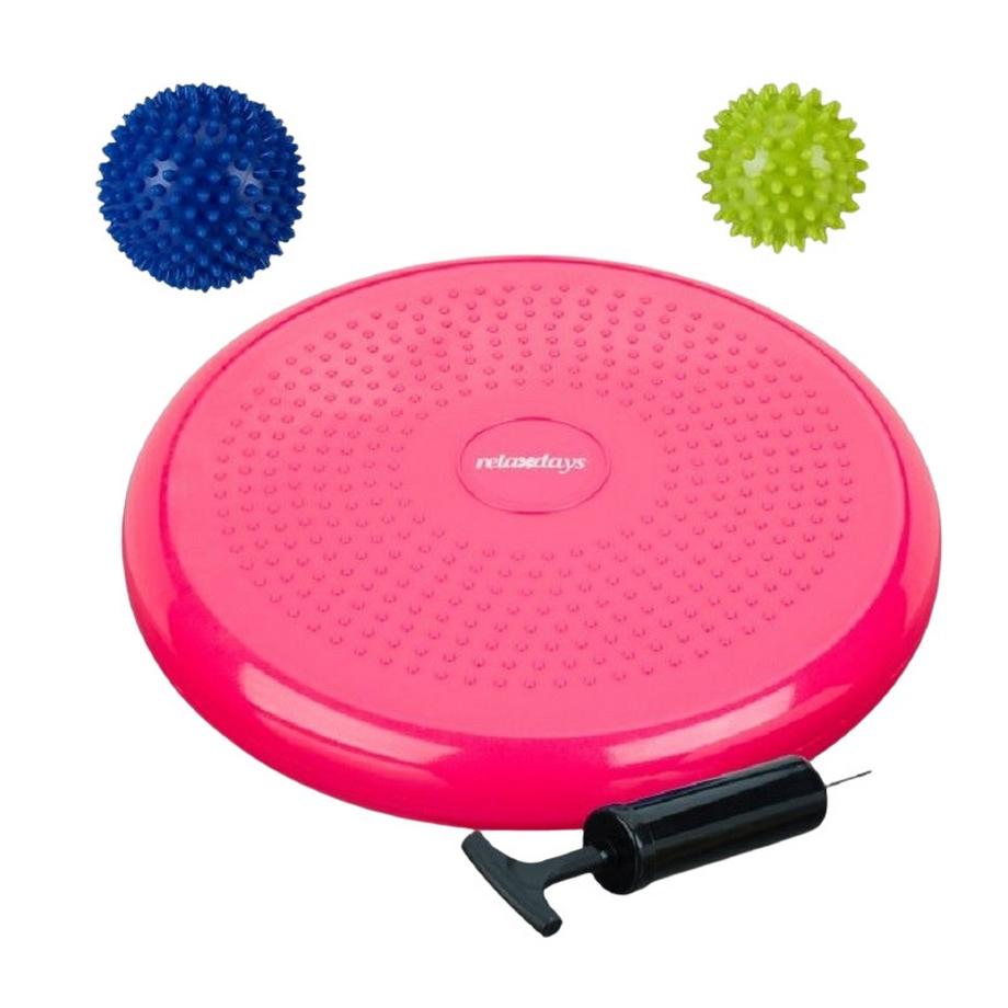 B2X  Coussin d'équilibre avec 2 balles de massage 