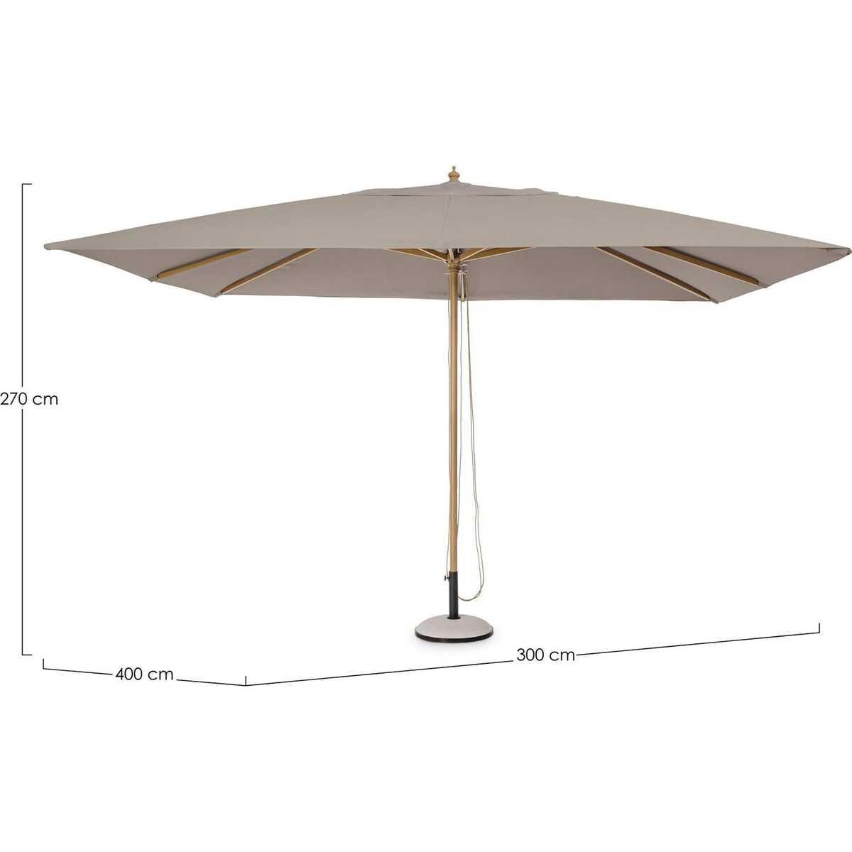 mutoni Parasol Eclipse 300x400 gris tourterelle  