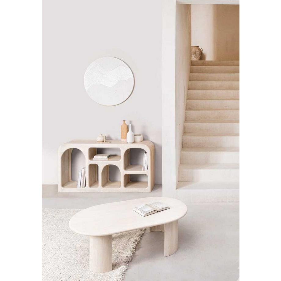 mutoni Table d&#039;appoint Orlando ovale nature 130x80  