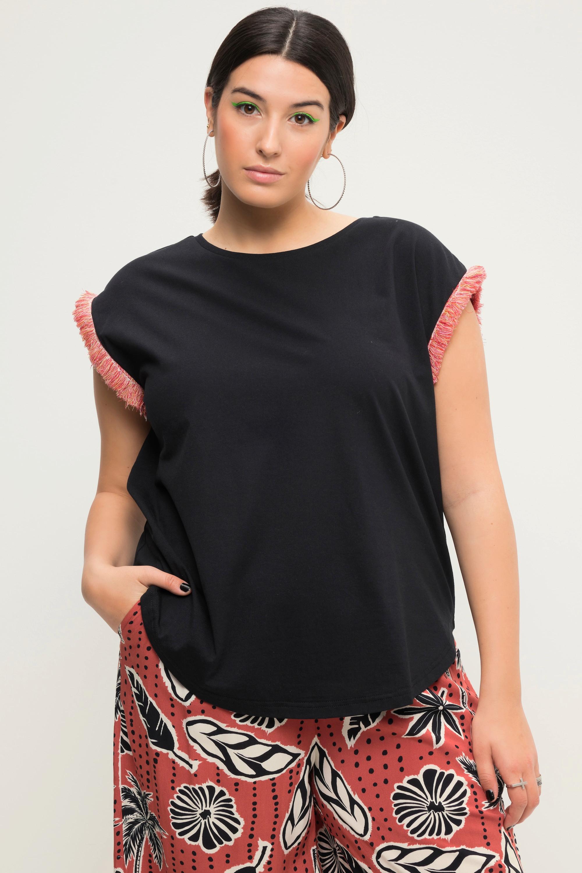 Studio Untold  Top, oversized, Armausschnitt-Bordüren 