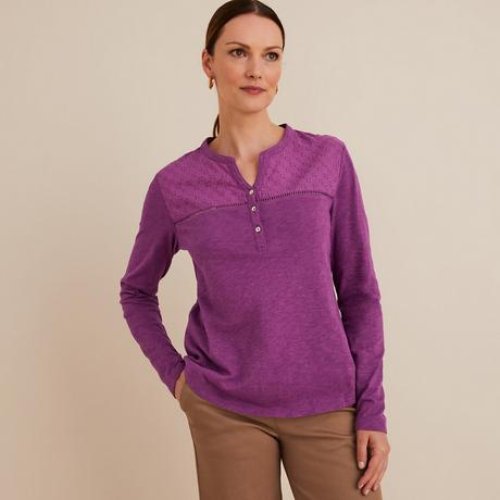 La Redoute Collections  Shirt mit Henley-Ausschnitt 