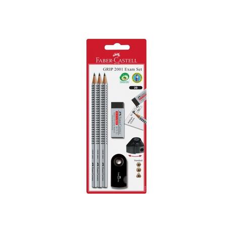 Faber-Castell FABER-CASTELL Bleistift Grip 2001 217079 silber/schwarz 3 Stück  