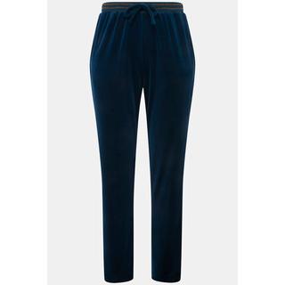 Ulla Popken  Pantalon de jogging en velours, couture brillante, poches 