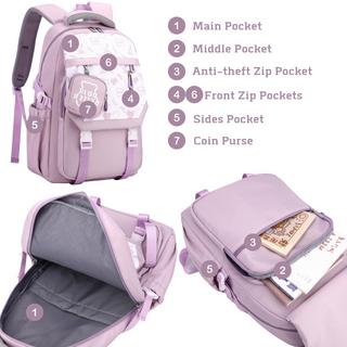 Only-bags.store Schulrucksack Schultaschen für Teenager Wasserdichter Rucksack Leichte Schulranzen für Schulgeschenke, ästhetische Schultasche mit mehreren Taschen  