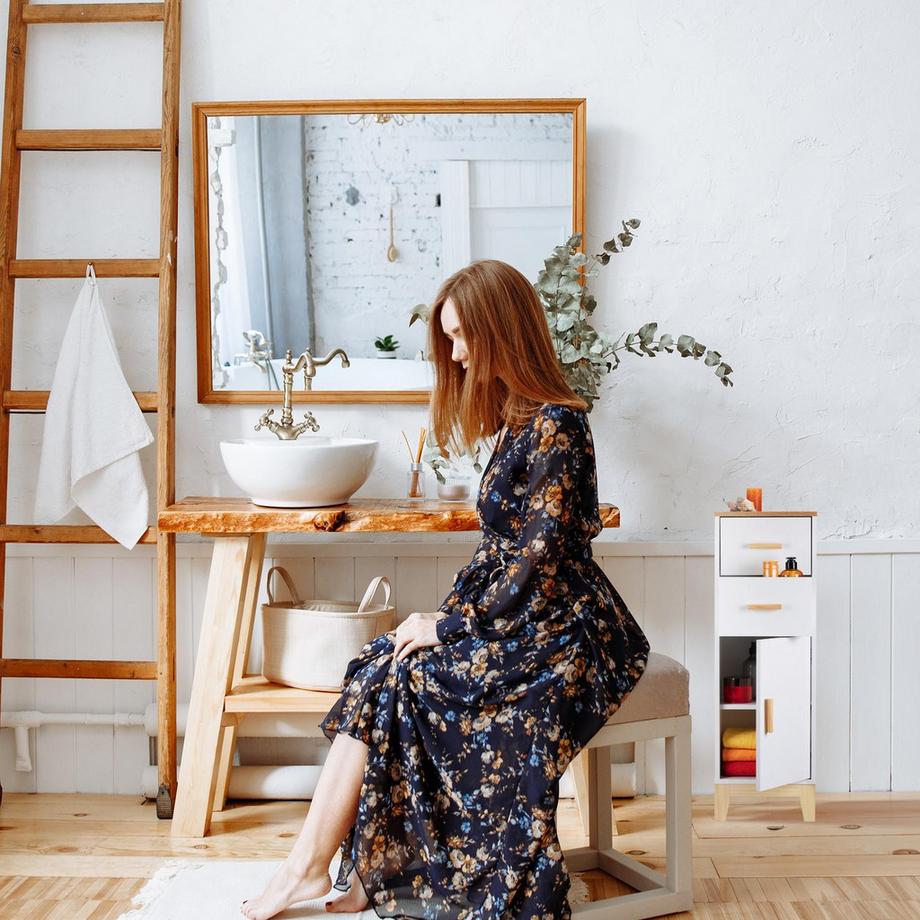 B2X Meuble de salle de bain avec 2 tiroirs  