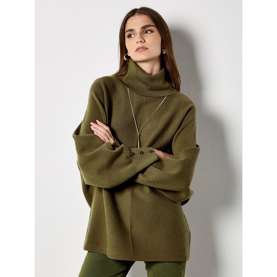 APRICOT Maglione collo alto con maniche a pipistrello oversize  