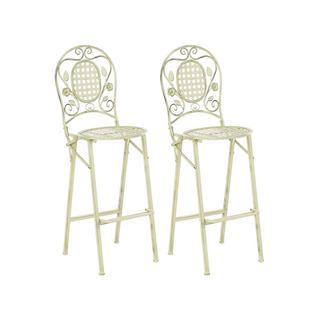 Beliani Ensemble bar de jardin en Métal Rétro BIVIO  