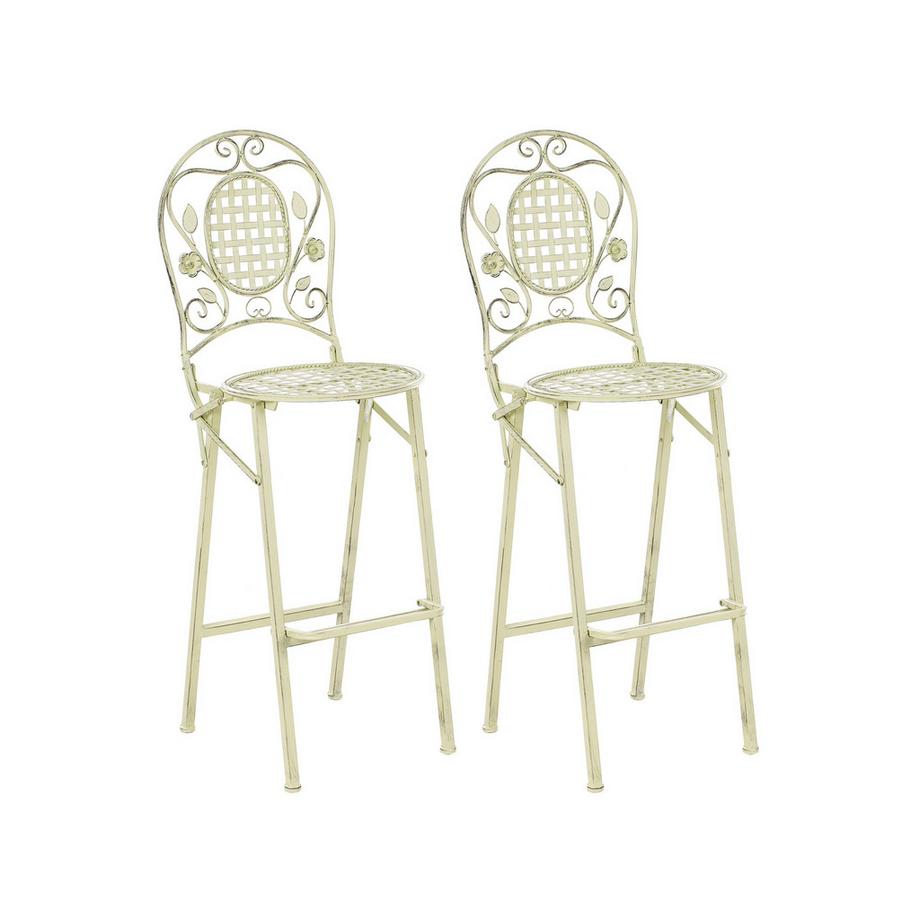 Beliani Set bar da giardino en Ferro Retrò BIVIO  