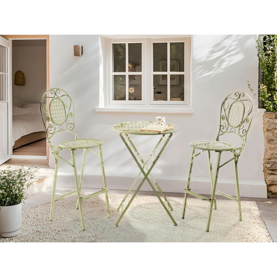 Beliani Set bar da giardino en Ferro Retrò BIVIO  