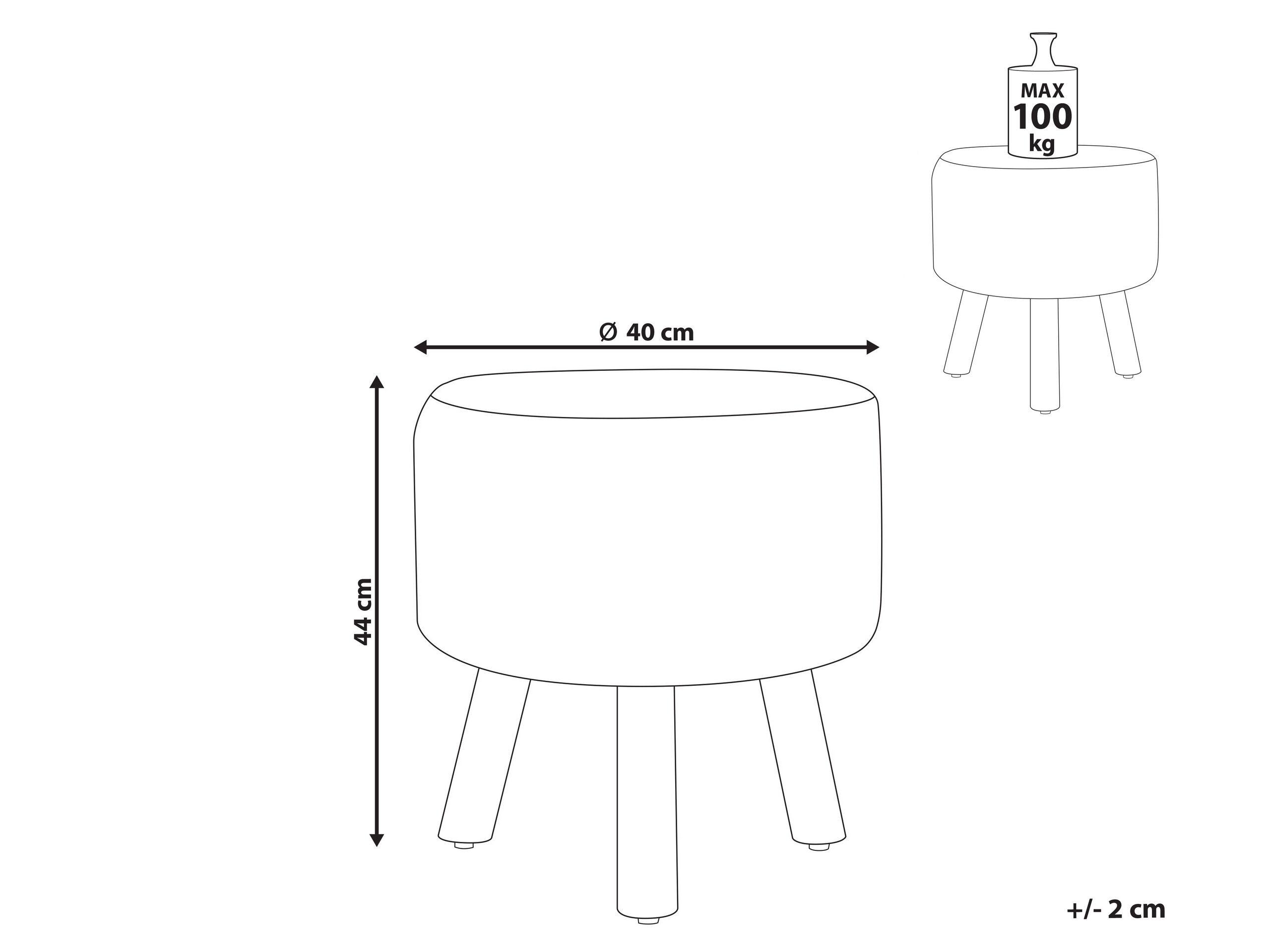 Beliani Hocker aus Baumwolle Boho MANZAI  