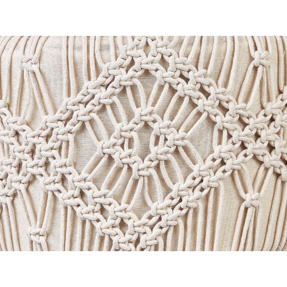 Beliani Repose-pied en Coton Boho MANZAI  