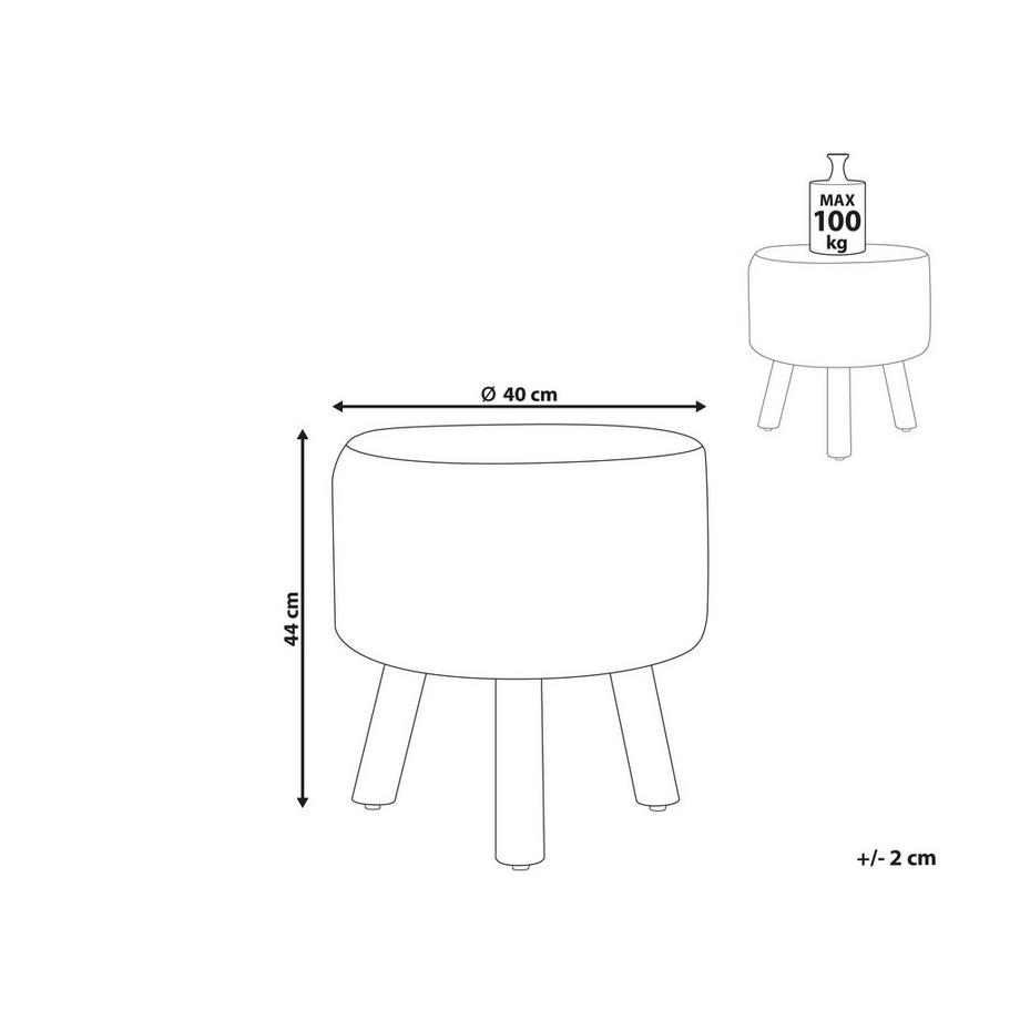 Beliani Repose-pied en Coton Boho MANZAI  