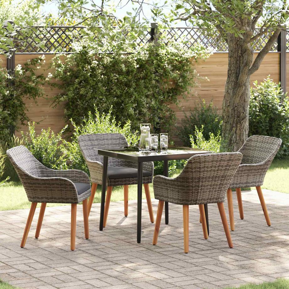 VidaXL Set da Pranzo per Giardino Polyrattan  