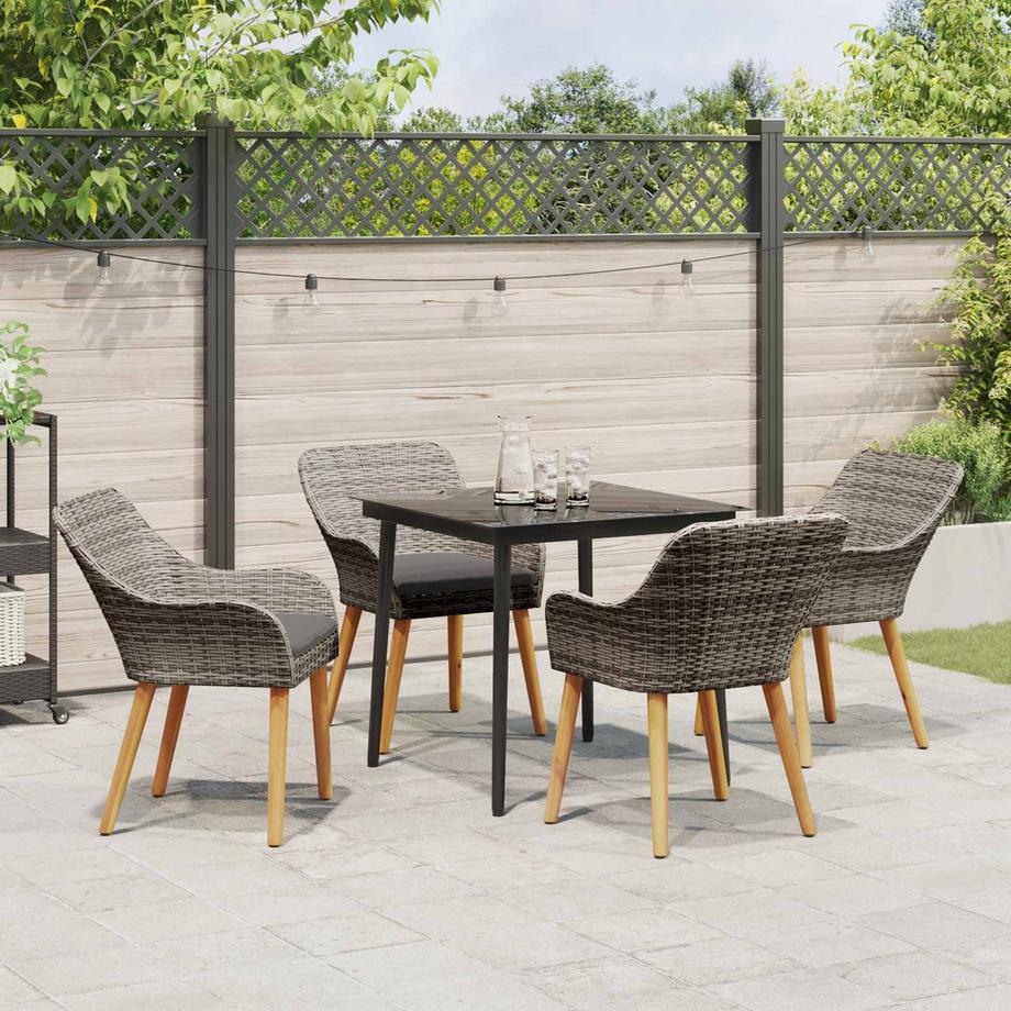 VidaXL Set da Pranzo per Giardino Polyrattan  