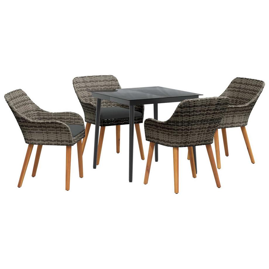Set da Pranzo per Giardino Polyrattan