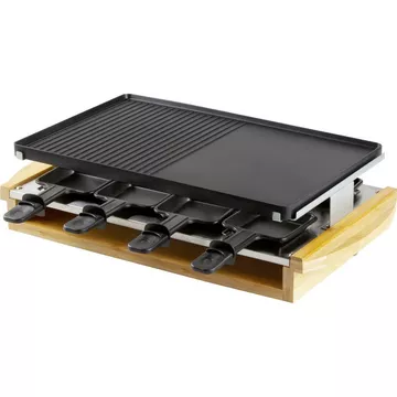 Domo DO9246G raclette 8 personne(s) 1200 W Noir, Bois