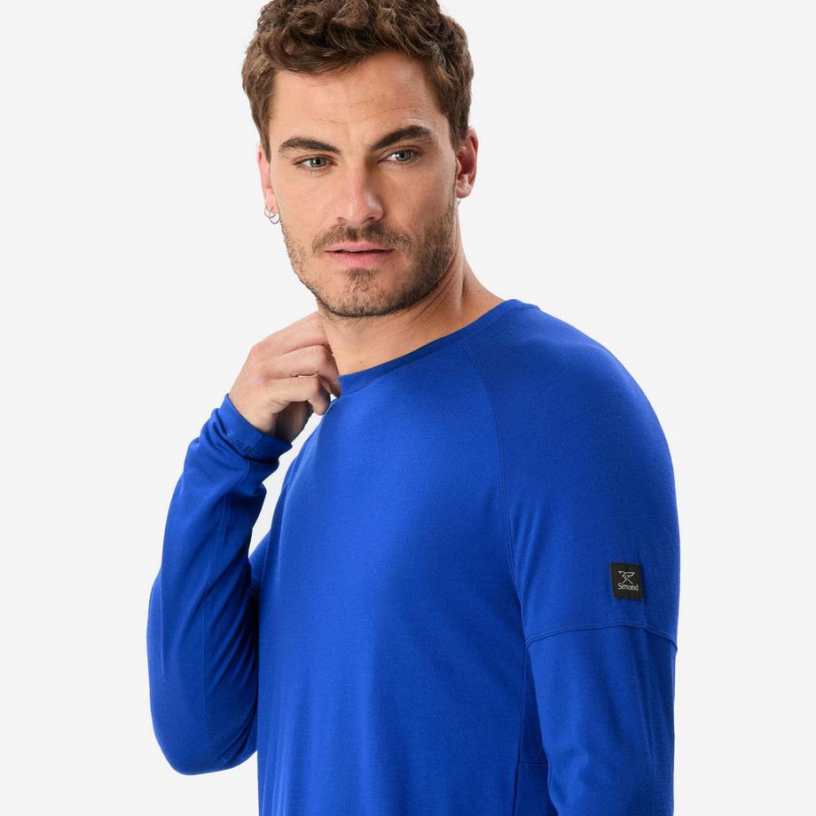SIMOND  Langarmshirt aus Merinowolle , Merino Resist, Blau 