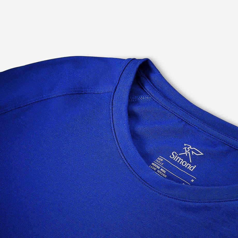 SIMOND  Langarmshirt aus Merinowolle , Merino Resist, Blau 