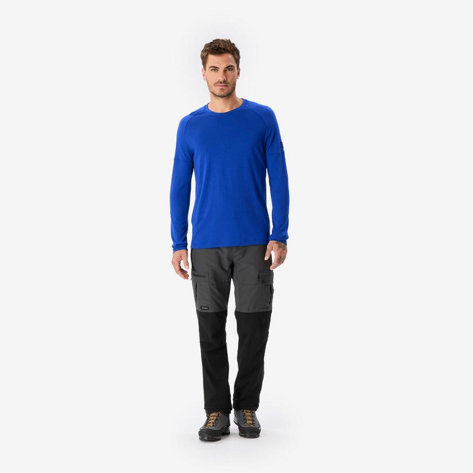 SIMOND  Langarmshirt aus Merinowolle , Merino Resist, Blau 