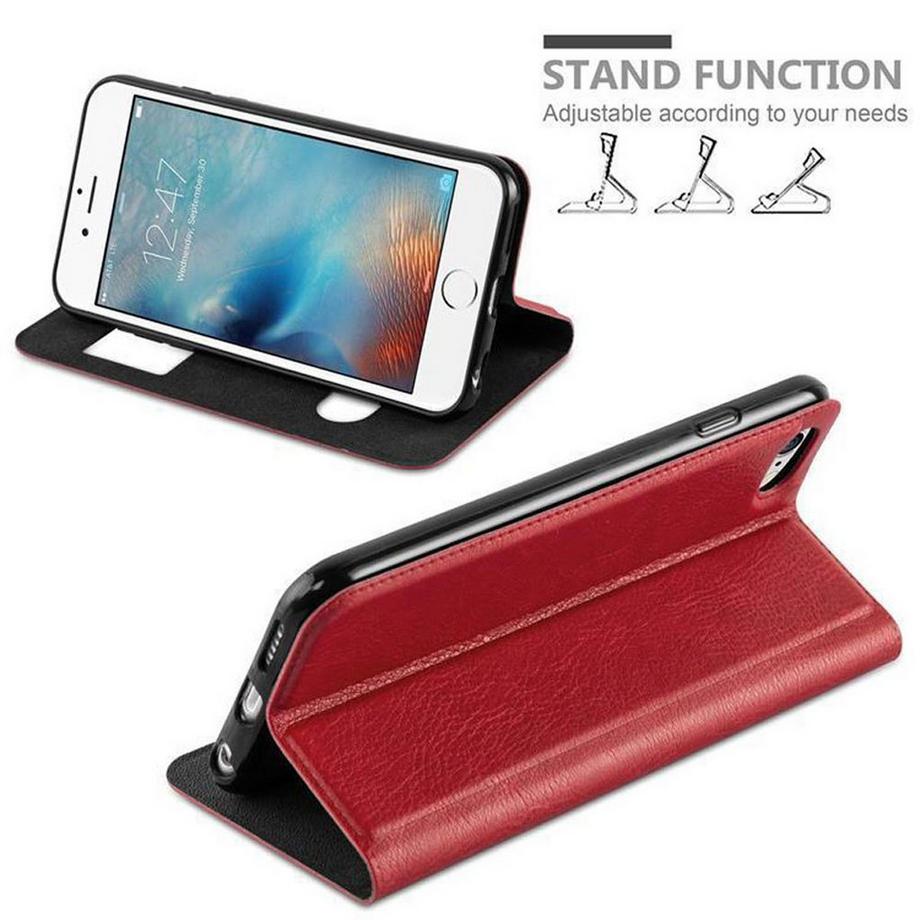 Cadorabo  Housse compatible avec Apple iPhone 6 PLUS / 6S PLUS - Coque de protection avec fermeture magnétique, fonction de support et 2 fenêtres de visualisation 