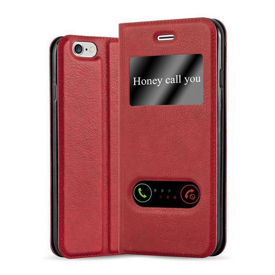 Cadorabo  Housse compatible avec Apple iPhone 6 PLUS / 6S PLUS - Coque de protection avec fermeture magnétique, fonction de support et 2 fenêtres de visualisation 