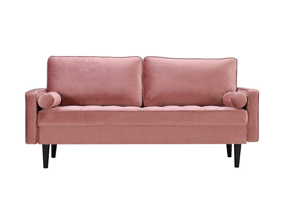 Vente-unique 3SitzerSofa FLEUET Samt Altrosa  